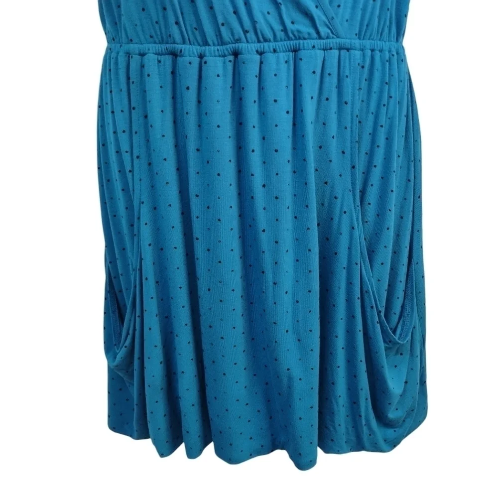 Pieces Kenzie Dress Women's Blue Black Dot Size M NWT - Picture 4 of 7
